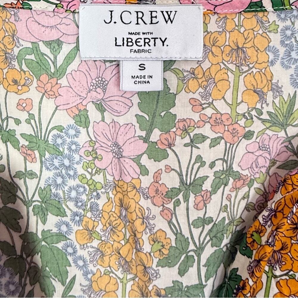 J. Crew Side-Ruffle Tunic in Liberty Mini Floral Walk - Picture 5 of 8